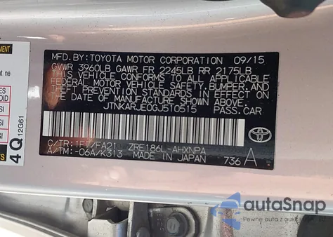 2016 Scion Im из США, поврежденный, VIN JTNKARJE0GJ510515